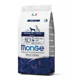 Сухий корм MONGE DOG Medium Adult курка з рисом, 3 кг