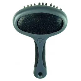 Щітка двостороння Tatrapet Dog Salon для собак силіконова, 3×18 см
