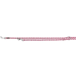Повідець-перестібка Trixie Cavo Reflect Adjustable Lead для собак, світловідбиваючий, розмір S-M, 2 м/12 мм, фуксія