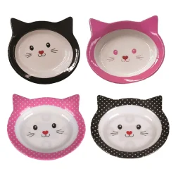 Миска Tetrapet для котів, меламінова подвійна, 0.25 л, 26.5×15×5.5 см
