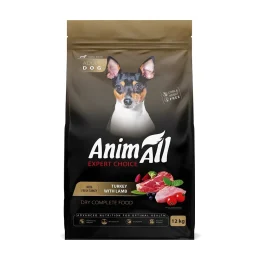 Сухий корм AnimAll для дорослих собак малих порід, зі свіжою індичкою та ягням, 12 кг