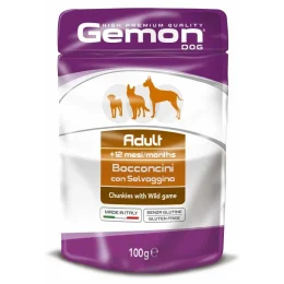 Вологий корм GEMON DOG WET Adult шматочки з м'ясом диких тварин 0,1 кг