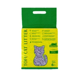 Соєвий наповнювач Хвостик Tofu Cat Litter Lavender для котячого туалету, з ароматом лаванди, 2.6 кг (6 л)