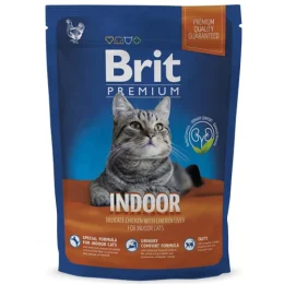 Сухий корм Brit Premium Cat Indoor, для кішок, які живуть в приміщенні, з куркою, 1.5 кг