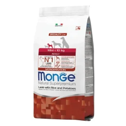 Сухий корм MONGE DOG Mini Adult ягня/рис/картопля, 800 г