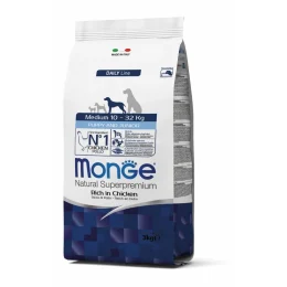 Сухий корм MONGE DOG Medium Puppy & Junior курка з рисом, 3 кг