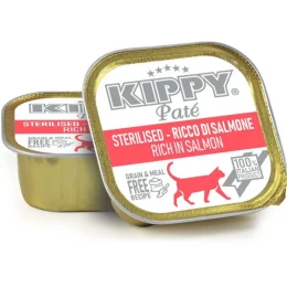 Вологий корм Kippy для стерилізованих котів, паштет з лососем, 90 г