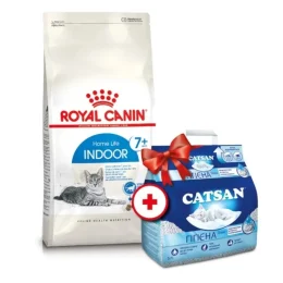 Сухий корм Royal Canin Indoor 27 для кішок постійно живуть у приміщенні, 4 кг + наповнювач Catsan 5 л у подарунок
