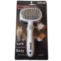 Силіконовий гребінець AnimAll Groom, сірий