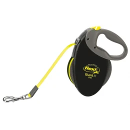 Повідець-рулетка Flexi Neon Giant M для собак до 25 кг, 8 м, стрічка, чорна