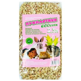 Кукурудзяний наповнювач Пухнастики ECOcorn для гризунів, 2.5 л
