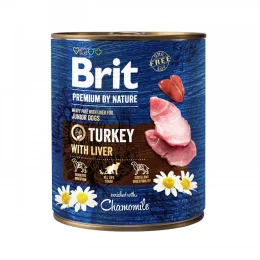 Консерви Brit Premium by Nature, для собак, індичатина з индюшиной печінкою, 800 г