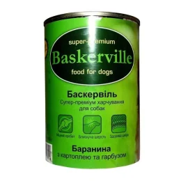 Вологий корм Baskerville для собак, баранина з картоплею і гарбузом, 800 г