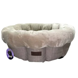 Лежак AnimAll Mary M Beige для собак, бежевий, 60×60×17 см