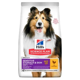 Сухий корм Hill's Science  Plan Adult Sensitive Stomach & Skin Medium для собак, з куркою, 14 кг