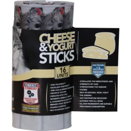 Напіввологі ласощі Alpha Spirit Sticks Cheese & Yogurt для дорослих собак з сиром і йогуртом, 40 г x 16 шт