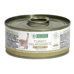 Консерва Natures Protection Neutered Turkey, Salmon & Rice для стерилізованих котів, 100 г