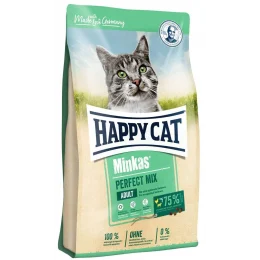 Сухий корм Happy Cat Minkas Perfect Mix для дорослих кішок, с птахом, ягням і рисом, 10 кг