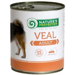 Консерва Natures Protection Adult Veal для дорослих собак, 800 г