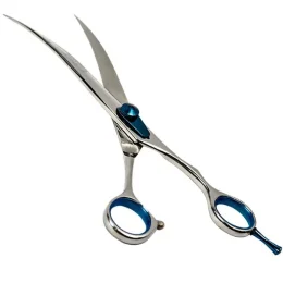 Ножиці Davis Extreme Edge Blue Curved вигнуті, для підстригання собак, 8.5 ", 21.6 см