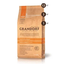 Сухий корм Grandorf Junior Natural & Healthy Lamb & Brown Rice корм для юніорів, з ягням і рисом, 12 кг