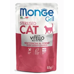 Вологий корм MONGE CAT GRILL Sterilised телятина, 85 г
