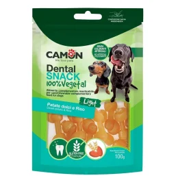 Ласощі Dental Snak, вузлова кістка з солодкої картоплі та рису, 100 г, 5 см