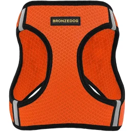 Шлея BronzeDog Mesh Vest для собак, сітчастий нейлон, помаранчевий, 42-47 см