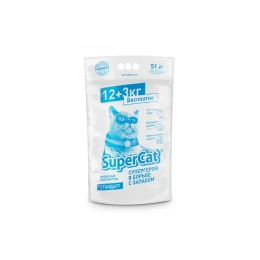 Деревне наповнювач SuperCat для туалету, економ, 15 кг