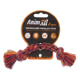Іграшка AnimAll Fun канат-кістка для собак, різнокольорова, 18 см