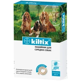 Нашийник Bayer Kiltix проти бліх та кліщів для собак, 48 см