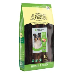Сухий корм Home Food для активних дорослих собак та юніорів, середніх і великих порід, ягня з рисом, 10 кг