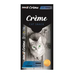 Ласощі AnimAll Сrème для котів, зі смаком тунець, 6×15 г