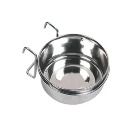 Годівниця Flamingo Steel Hook для кроликів, в клітку з власником, нержавіюча, 600 мл