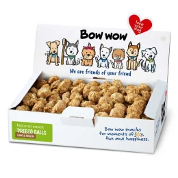 Ласощі "Bow wow" для собак, натуральні в'ялені кульки з легенями і інуліном, 1 шт, 900 г