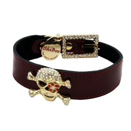 Нашийник Shiboo Candy Pink Pirate-25 для собак, рубін-білий, 2.5 × 35 см