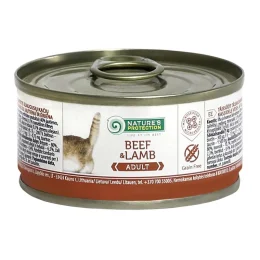 Консерва Natures Protection Adult Beef & Lamb для дорослих котів, 100 г