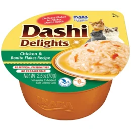 Ласощі INABA "DASHI Delights" для котів, з куркою і пластівцями боніто, 1 шт, 70 г