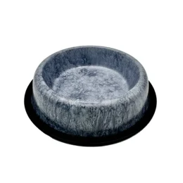 Миска MODES з нержавіючої сталі, мармурове покриття, протиковзке дно (Blue Grey Marble), 2.8 л, 25/33 см