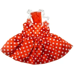 Футболка Monkey Daze Polka Dot Dress Red для собак, розмір XXS, червоне в горошок