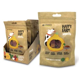 Ласощі м'ясне Croci Happy Farm, для собак, гарбуз з качкою, 80 г, 12 пач / уп, ціна за 1 пачку