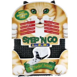 Килимок Flamingo Litter Box Mat для туалету кішки, пластик, сірий, 30х45х2 см