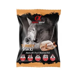Напіввологі ласощі для собак Alpha Spirit DOG Snacks Turkey, кубики з індичкою, 50 г