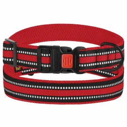Нашийник BronzeDog Urban Mesh, для собак, нейлон і 3-D сітка, фастекс пластик, червоний, 30-40×2 см