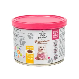 Консерви Pet Chef Chicken для дорослих котів, шматочки в желе, з куркою, 200 г