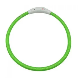 Нашийник LED світиться Croci для собак, USB, силікон, зелений, 40 см