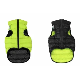 Двостороння куртка AiryVest M45 для собак, салатово-чорна