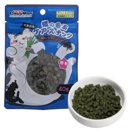 Ласощі CattyMan Hairball Care Bonito & Tuna Bits функціональні шматочки макрелі й тунця, для виведення шерсті, для котів, 40 г