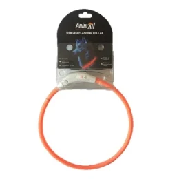 Нашийник AnimAll LED для собак, розмір S, 35 см, помаранчевий