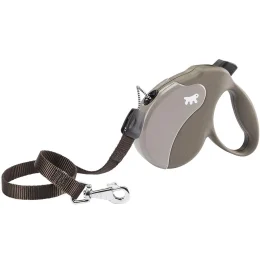 Поводок-рулетка Ferplast Amigo M Cord Dove-Grey Lead для собак cо шнуром, бежево-сірий, 15x3,6x14 см